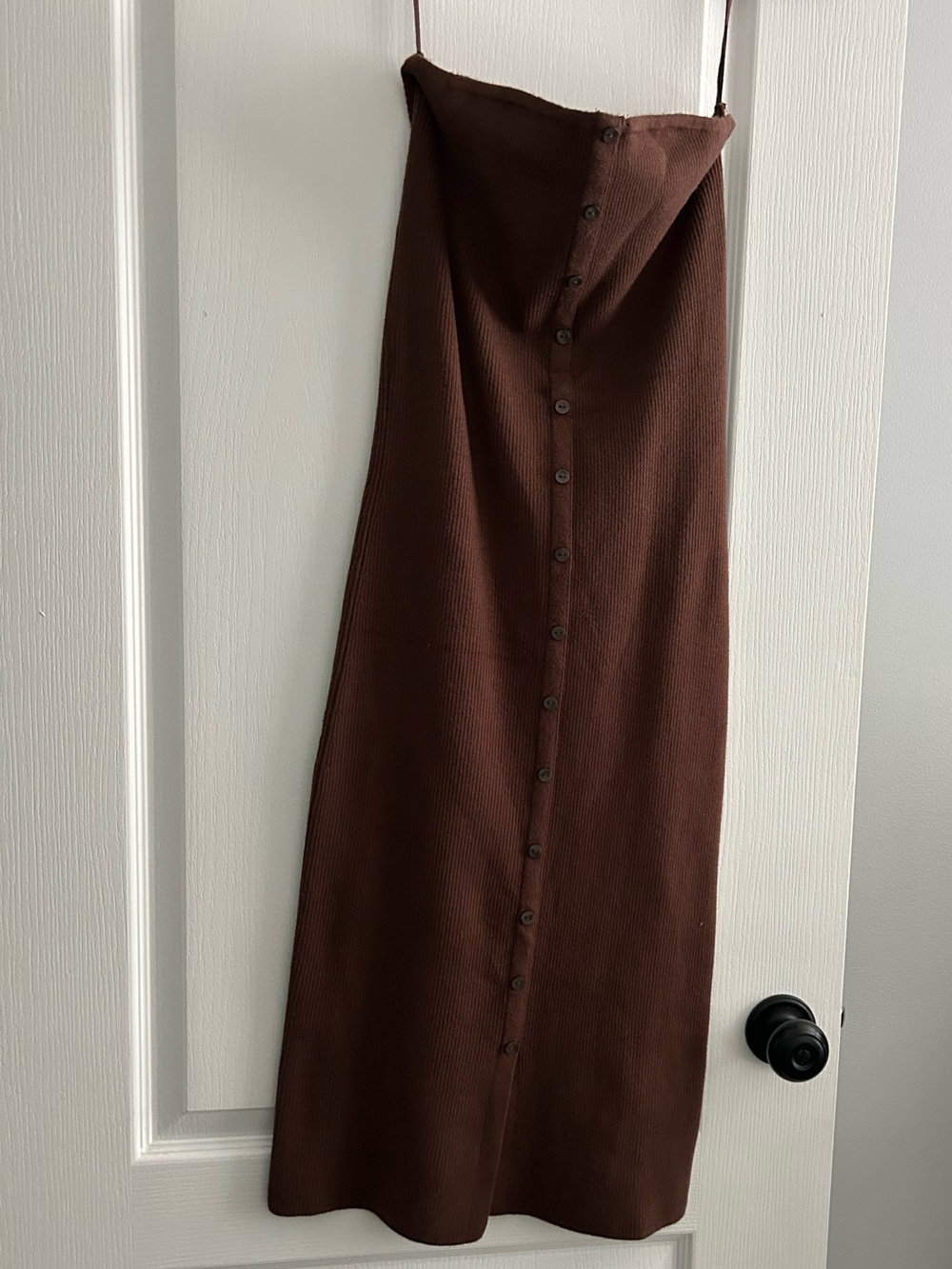 Women’s size large brown knit tube top midi dress